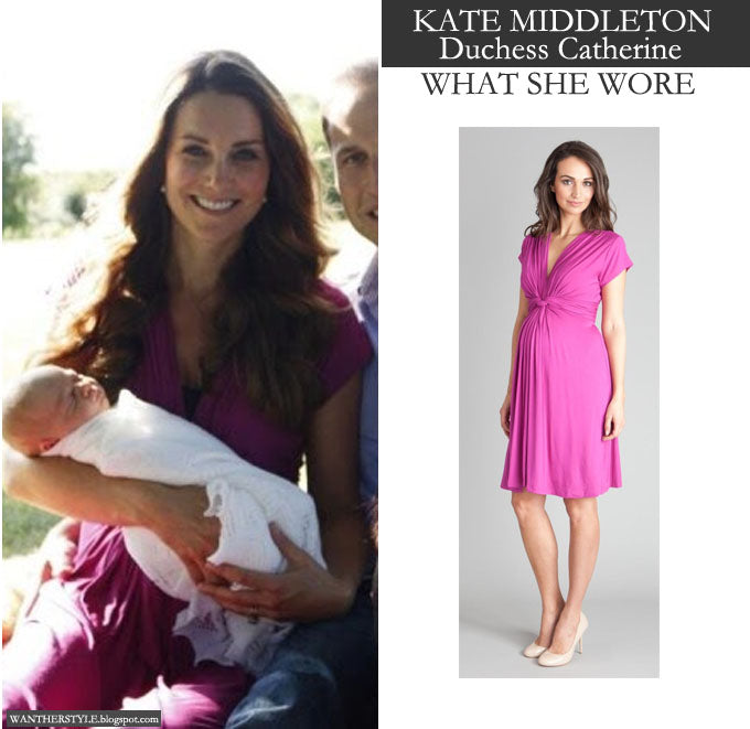 Seraphine Pink Knot Maternity & Nursing Dress Jolene