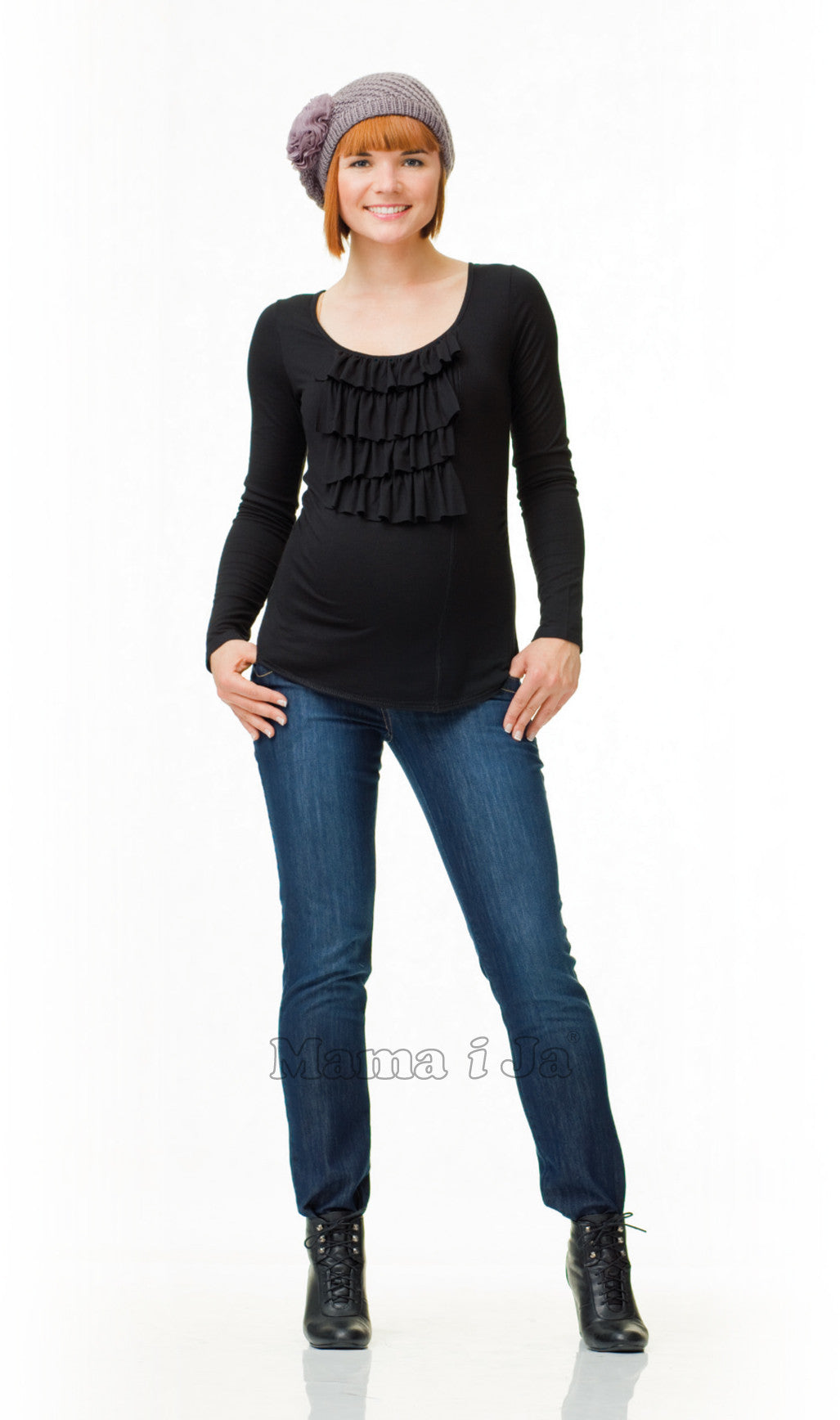 Mama i Ja Maternity Top - Octavia, Maternity Tops Nursing Tops Canada,- Luna Maternity & Nursing