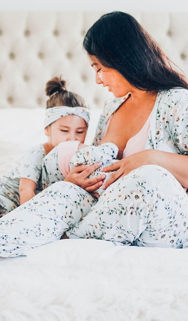 Everly Grey Mom & Baby Maternity & Nursing 5-Piece Set Cloud, Sleepwear,- Luna Maternity & Nursing