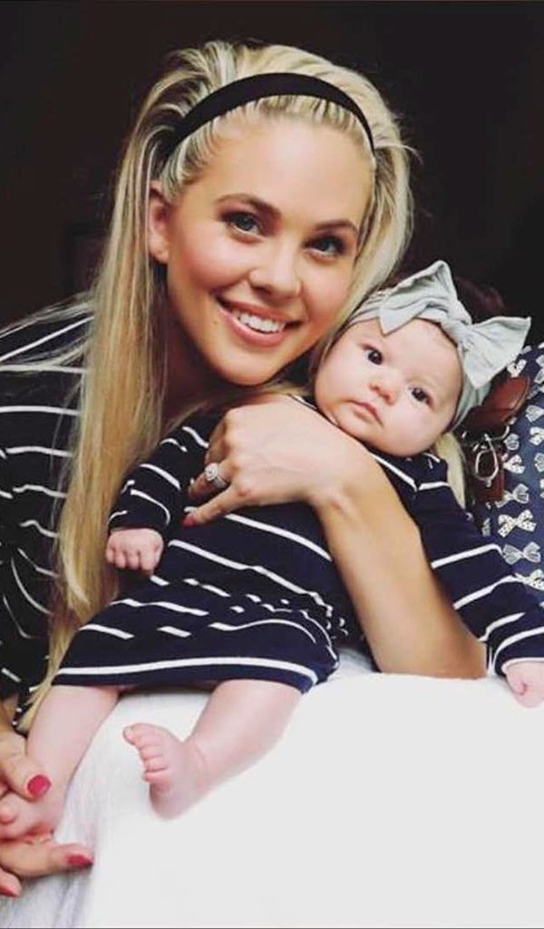 Everly Grey Mom & Baby Maternity & Nursing Set - Navy Stripe