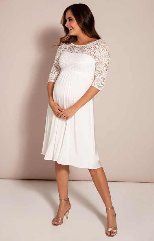 Tiffany Rose Lace Maternity Dress Short Ivory Lucia