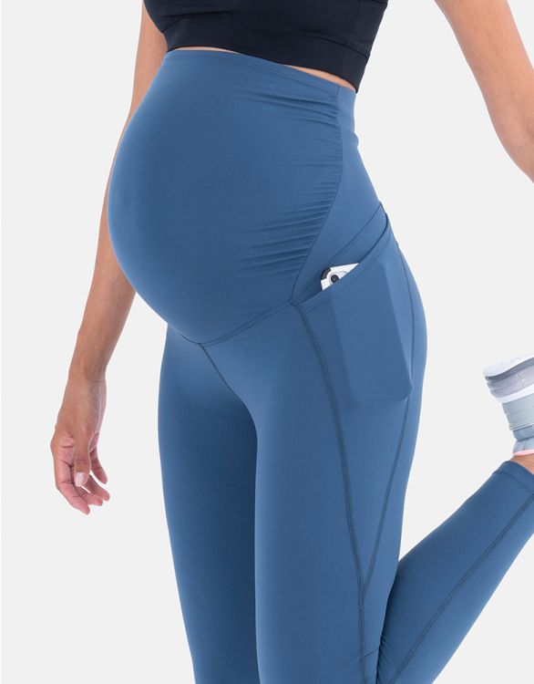 Seraphine Azure Bump & Back Support Maternity Leggings