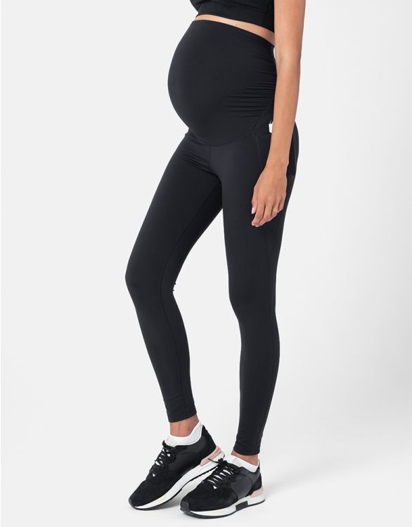 Seraphine Black Bump & Back Support Maternity Leggings- Yelena
