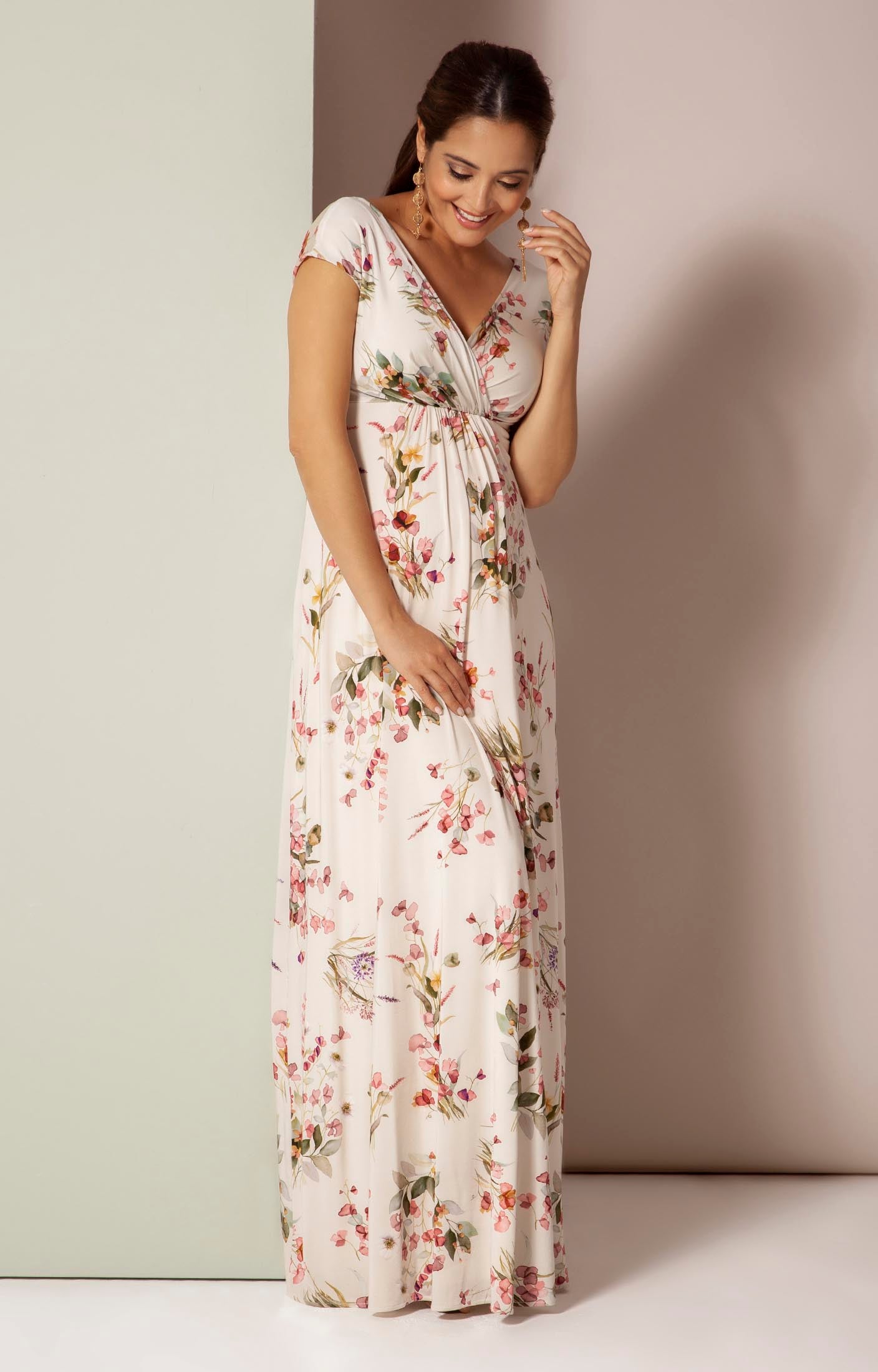 Tiffany Rose Maternity & Nursing Francesca Maxi Dress Petal Pink Floral