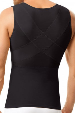Leonisa Men's Upper Body Full Compression Shaper with Back Support