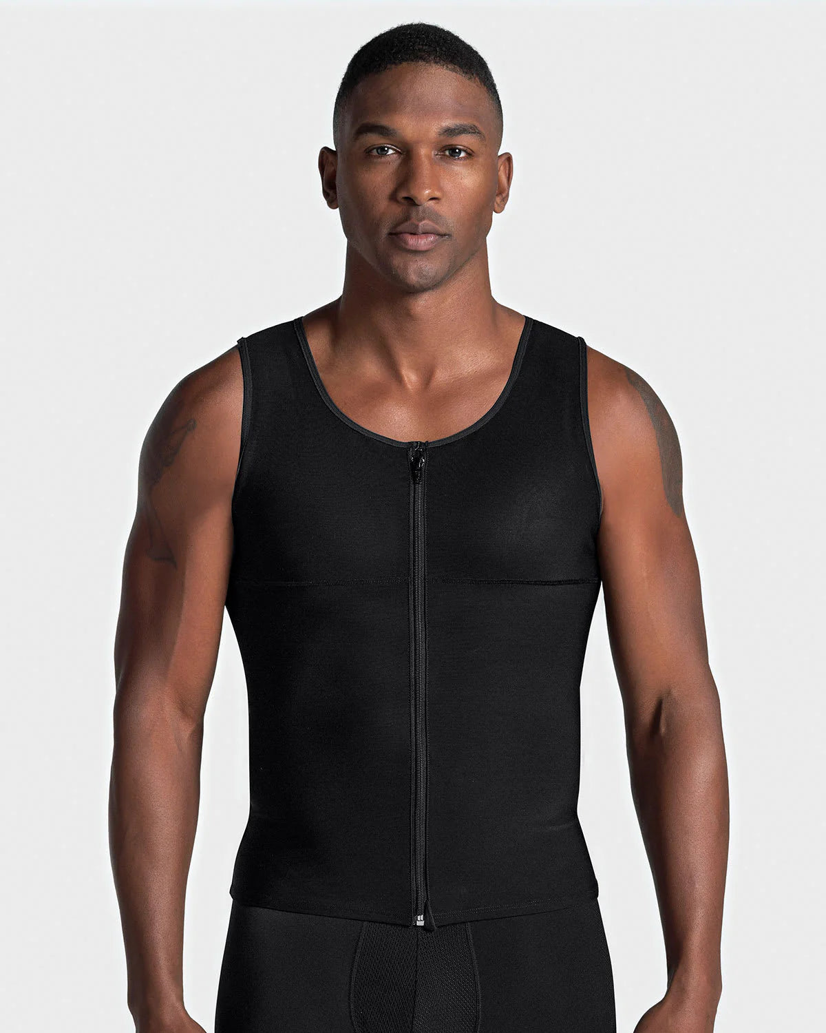 Leonisa Men's Upper Body Full Compression Shaper with Back Support