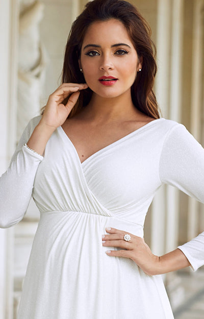 Tiffany Rose Ivory Maternity & Nursing Gown Isabella - Luna Maternity & Nursing