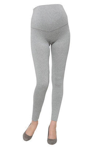 Buy The Mom Store Women Grey Solid Comfy Maternity Ankle Length Leggings -  Leggings for Women 12442490