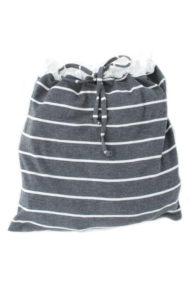 Everly Grey Mom & Baby Maternity & Nursing Set - Charcoal Stripe, Sleepwear,- Luna Maternity & Nursing