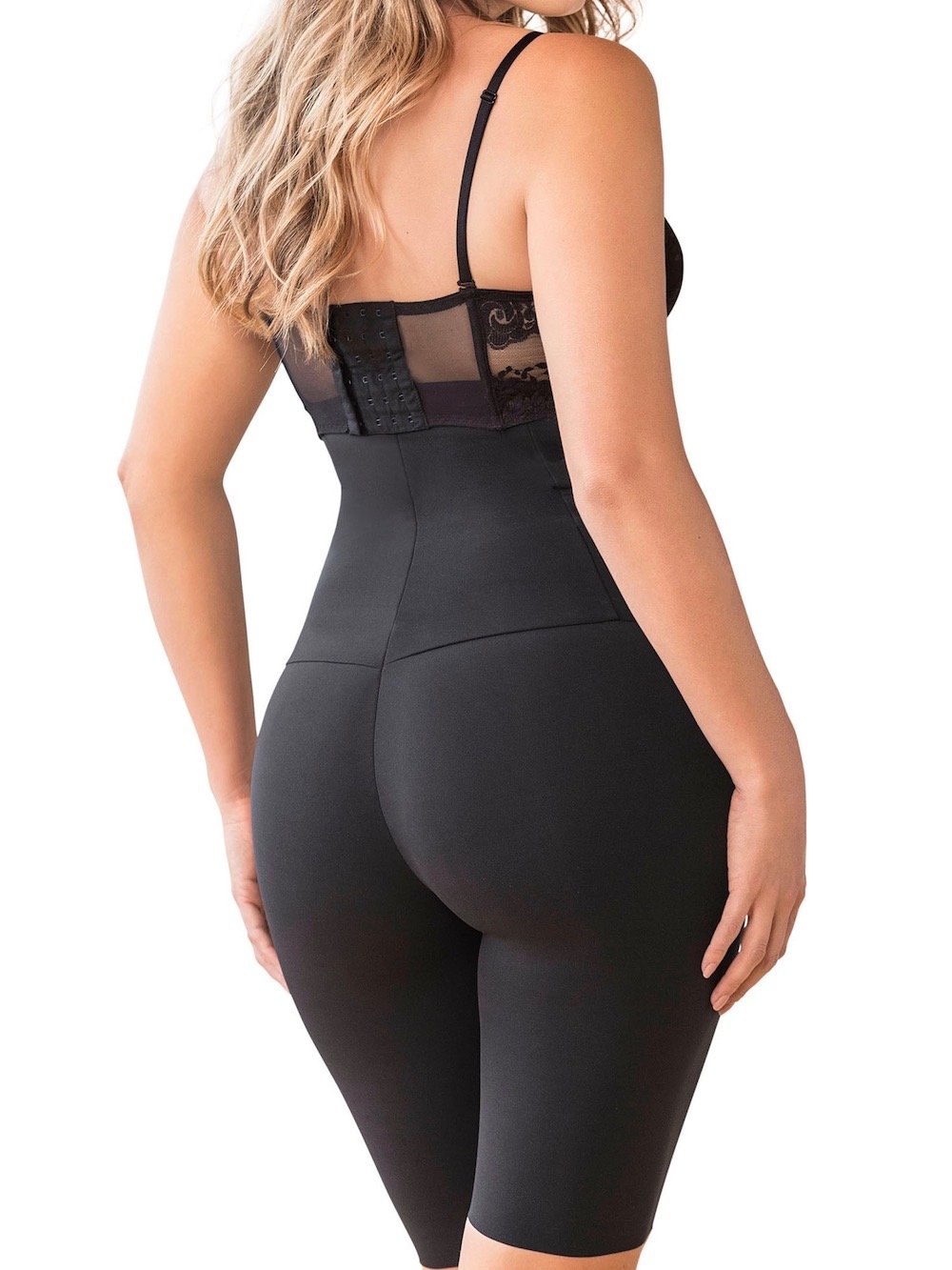 Leonisa Post Pregnancy & Nursing Invisible Strapless Mid Thigh Body Shaper  with Moderate Compression 012951