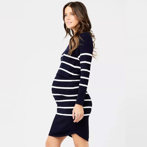 Ripe Maternity Valerie Up Down Nursing Sweater Dress Navy, Maternity Tops Nursing Tops Canada,- Luna Maternity & Nursing