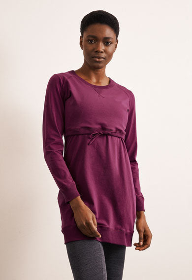 Boob B-Warmer Maternity & Nursing Dress Purple, Maternity Dresses Canada Nursing Dresses Canada,- Luna Maternity & Nursing