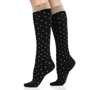 Vim & Vigr Cotton Compression Socks Eggplant Petite Dots, Accessories,- Luna Maternity & Nursing