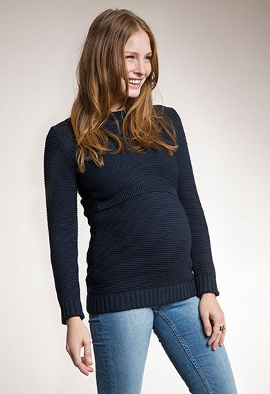 Boob Maternity & Nursing Organic Rib Knit Ellen Sweater Pretty Brown, Maternity Tops Nursing Tops Canada,- Luna Maternity & Nursing