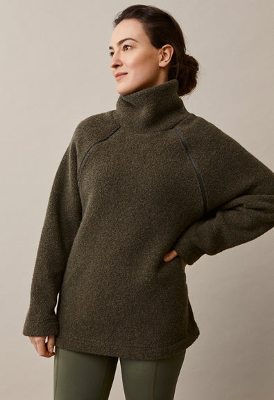 Boob Design Maternity & Nursing Wool Pile Sweater