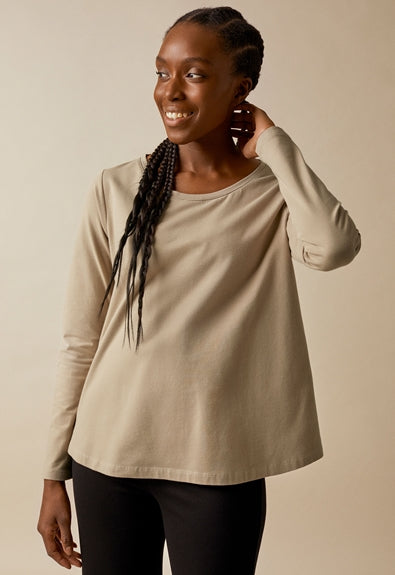 Boob Design “The Shirt” Organic Cotton Maternity & Nursing A-Line Long Sleeve Top