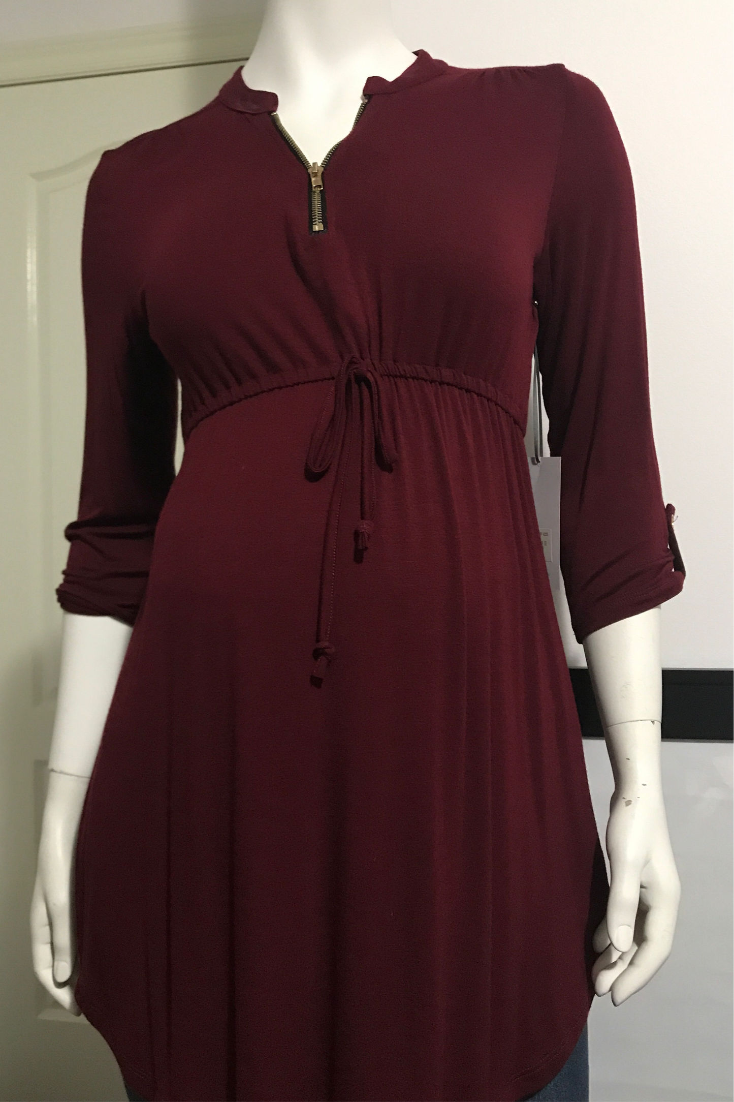 Bellyssima Maternity Zip Tunic