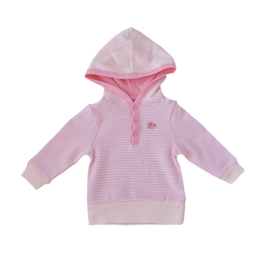 Little Little Organics Pink Stripe Hoodie, Babyware,- Luna Maternity & Nursing