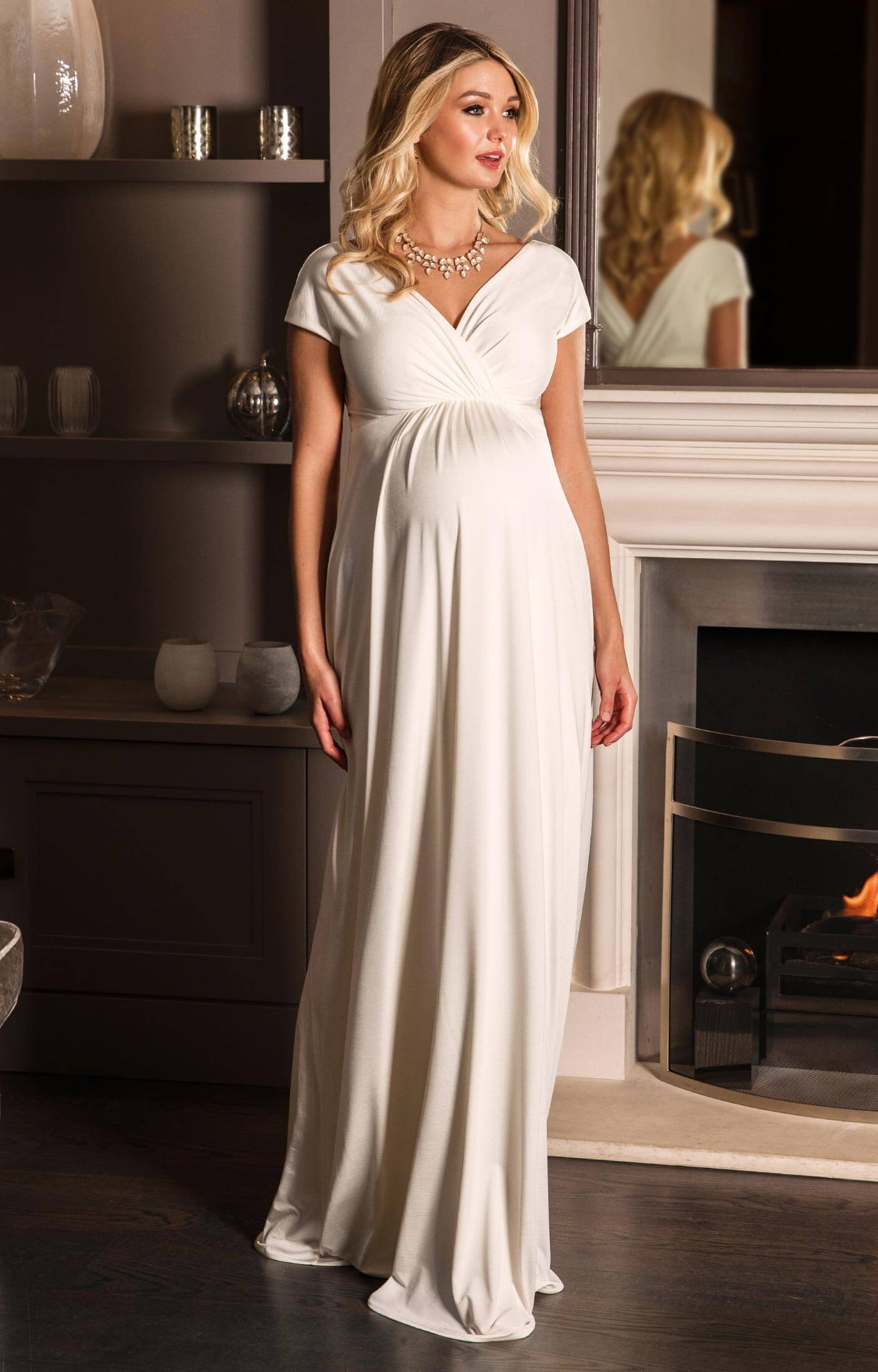 Tiffany Rose Maternity & Nursing Maxi Dress Francesca Ivory