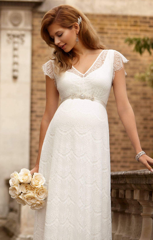 Tiffany Rose Maternity Lace Gown Kristin Ivory