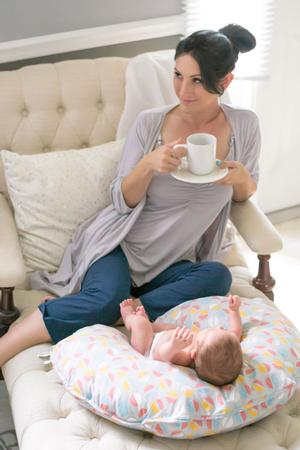 Mothers en Vogue Maternity & Nursing Bamboo 3-Piece Pyjama Set Pink/Grey, Sleepwear,- Luna Maternity & Nursing