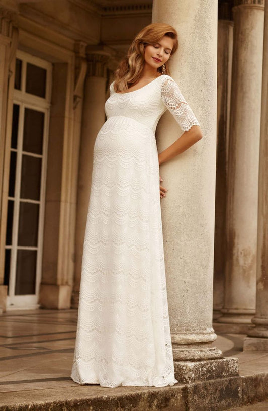 Tiffany Rose Maternity Ivory White Gown Verona