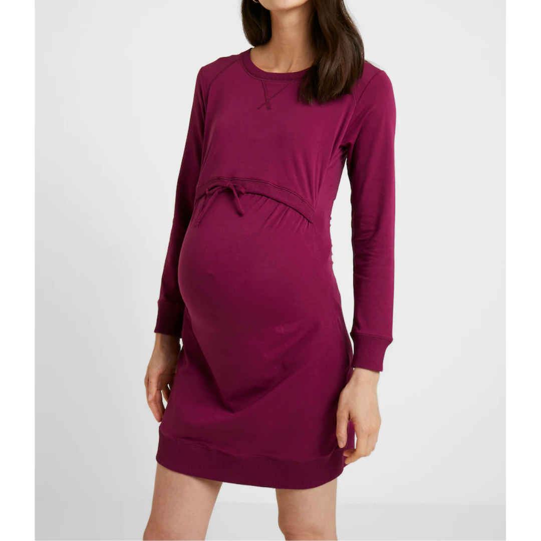 Boob B-Warmer Maternity & Nursing Dress Purple, Maternity Dresses Canada Nursing Dresses Canada,- Luna Maternity & Nursing