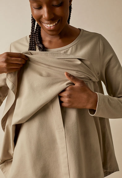 Boob Design “The Shirt” Organic Cotton Maternity & Nursing A-Line Long Sleeve Top