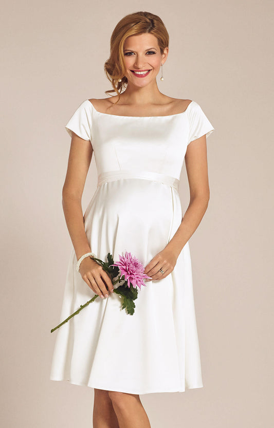 Tiffany Rose Ivory Satin Maternity Dress Aria