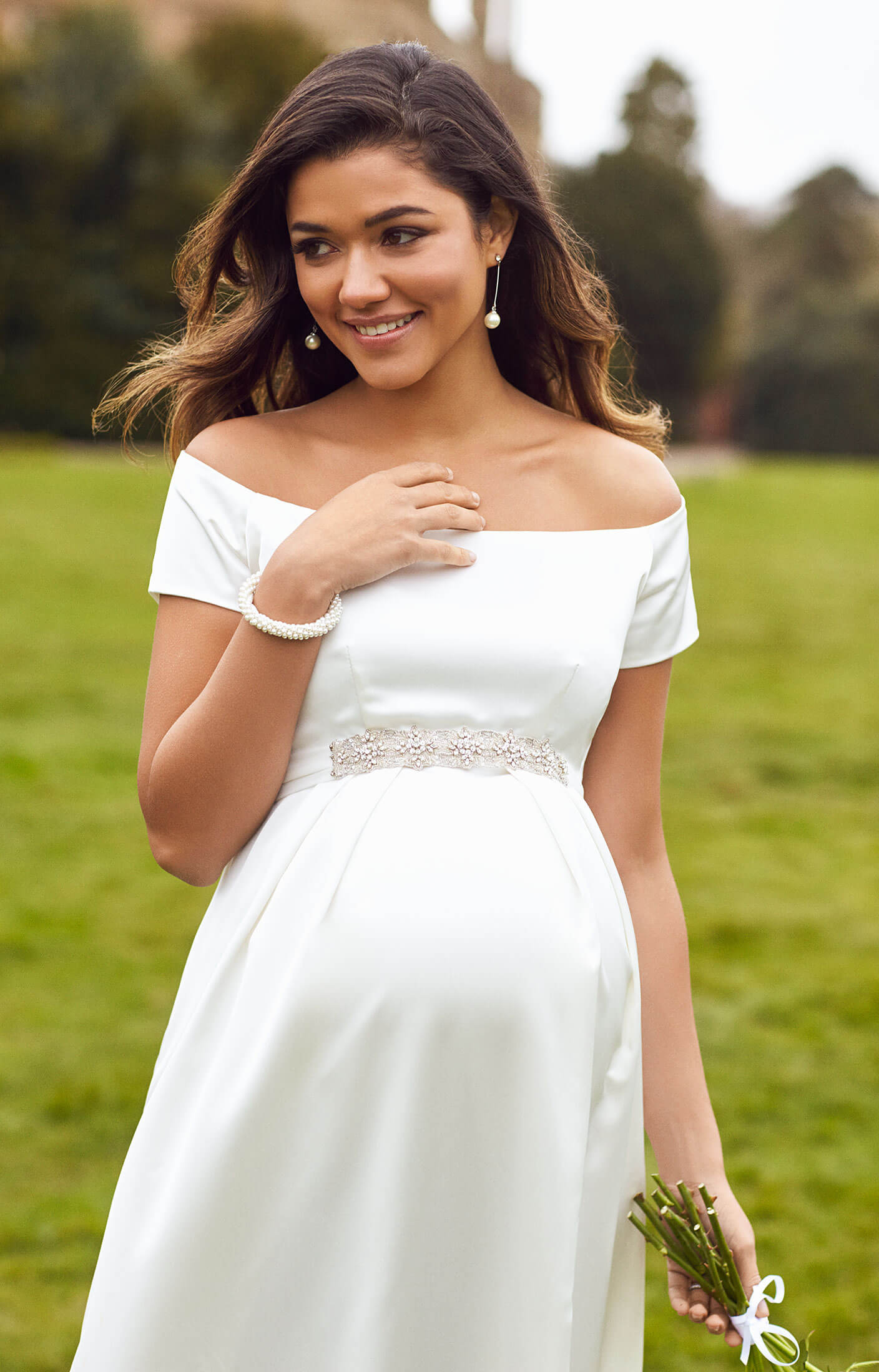 Tiffany Rose Maternity Gown Aria Ivory