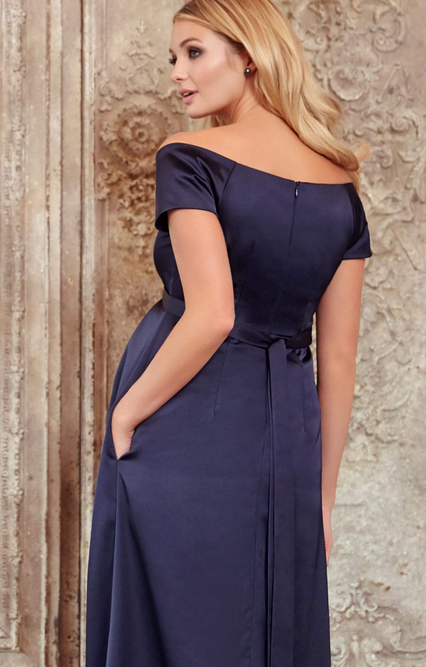 Tiffany Rose Maternity Gown Aria Midnight Blue