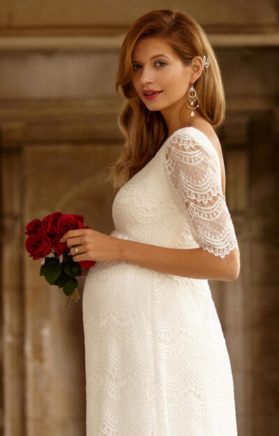 Tiffany Rose Maternity Ivory White Gown Verona